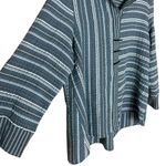 Habitat  Clothes to Live In Women’s Small Crinkle Blouse Striped Collar Buttons Photo 4