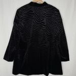 Chico's Velvet Zebra Stripe Jacket Coat Womens 3 (XL 16/18) Animal Print Black Photo 5