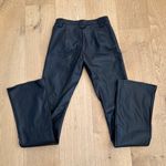 White Fox Boutique  - Faux Leather Flare Pants in Black Photo 3