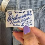Vtg Pioneer Rockabilly Country Circle Skirt Tiered Rodeo Honky Tonk Prairie XS Blue Photo 5