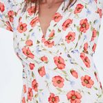 Forever 21 White Floral Low Cut Midi Dress Photo 3