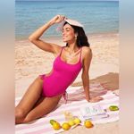 DOBREVA Women's pink One Piece Strappy Backless Swimsuit sz small (2/4) Pink Photo 2