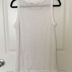 Athleta Zephyr Front Knot 100% Linen Tank Top - Medium Photo 3