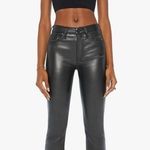 MOTHER Denim MOTHER The Insider ankle faux leather pants black size 26 Photo 0