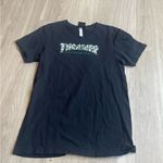 Thrasher  Black Tee with Green Graphic Photo 0