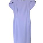 Marc New York  Dress 6 Midi Silver accent zipper Lilac Purple Tulip Sleeve Photo 0
