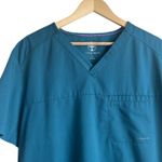 Healing Hands Women Scrub Top L Teal Medical Uniform Nurse Workwear Casual Purple Size L Photo 4