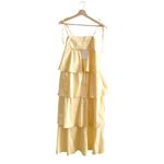 Show Me Your Mumu  Meet Cute Dress in Pale Yellow Taffeta M NWT Photo 4