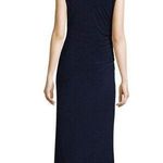 Adrianna Papell NWT  Cowl Neck Draped Maxi Dress Women's 16W Navy Gown Sparkly Photo 1
