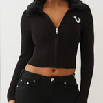 True Religion  RIBBED FAUX FUR ZIP Size XL Photo 0