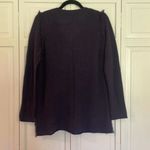 White + Warren purple cashmere vneck fringe trim sweater m Size M Photo 4