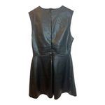 We Wore What Muscle Tank Vegan Leather Black Mini Dress Large Black Fit And Flare Photo 3