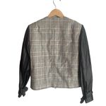 Jenni Kayne  Plaid Wool and Leather Moto Jacket Photo 2