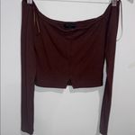 Naked Wardrobe  Chocolate Ribbed Top Photo 4