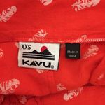 KAVU Women’s Orange Feather Print Lightweight Pull-On Shorts Photo 1