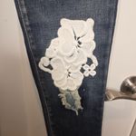 Free People x Artisan Deluxe Lace Applique Skinny Denim Jeans Size 25 Photo 4