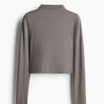 H&M Mock Turtleneck Top in Grey Photo 6