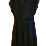Bardot  Womens Size 6 Small Black Swiss Dot Ruffle Surplice Cocktail Shift Dress Photo 2