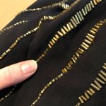 French Connection  Black Gold Beaded Cocktail Dress Photo 6