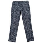 Banana Republic Women's Size 4 Navy Blue Leopard Print Straight Leg Pants Photo 1