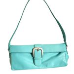 Y2K VTG. ILI NY TIFFABY BLUE LEATHER LONG SHOULDER BAG PURSE EUC. Photo 0