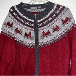 Vintage cardinal embroidered sweater cardigan • grandma’s favorite • 90s 80s Size XL Photo 2