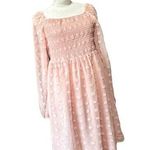 Womens Square Neck Polka Dot Skirt Fashion Long Sleeve Dress medium Photo 0