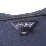 Lucky Brand  Navy Elephant Graphic Tank Top Size Large Cotton Photo 5