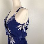 Vintage 70’s Young Edwardian spaghetti strap surplus Hawaiian print sundress S* Blue Photo 4