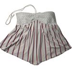 No Boundaries  Red White Blue Lace Striped Halter Bikini Top XXL | beaded string Photo 0