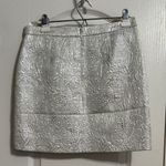 J.Crew 💖 NWT Origami Metallic Matelasse Faux Wrap Mini Skirt Photo 2