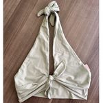 NWT PQ Swim X Vale Genta Alex Bikini Top Pistachio Green Halter Wrap Size Large Photo 1