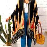 Geometric Kimono Robe / Cover Up Black Size undefined Photo 0