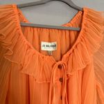 Vintage 1970s JB Boutique California Orange Pleated Dress Chiffon 3 Piece XS Photo 7