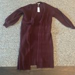 525 America NWT  Long Ribbed Merlot Duster Cardigan Sz XS/S Photo 9