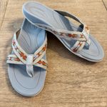 NWOT Earth Origins Women’s Sandals Size 8 Comfort Orthotic Tribal Aztec Design Gray Photo 3