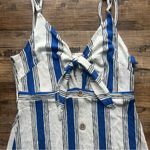 Love Tree Tie-Front Cutout Spaghetti Strap A-Line Dress Smocked back Sz Lg Photo 1