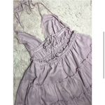 ASOS Design Lilac Lace Trim Plunge Tiered Mini Dress Size 14 XL Photo 4