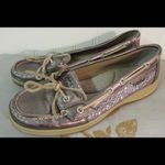 Sperry topsider silver with sparkles size 8.5 Photo 4