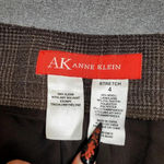 Anne Klein  Brown Houndstooth Print Slacks Photo 4