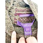 Ralph Lauren Intarsia-Knit Mockneck Sweater Wool Cashmere Hand Knit Sweater L Photo 5