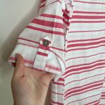 NWT Dotti 100% Cotton Pink & White Striped Longline Button Down Blouse Top Sz Lg Photo 11
