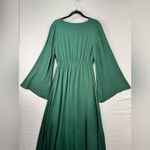 Essential Flair Bell Sleeve Romantic Emerald Green Peasant Dress Size Medium Photo 3