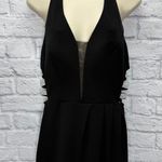 Xtraordinary Vintage  Halter Maxi Dress Black Juniors 9 Beaded Side Cutouts Y2K Photo 2