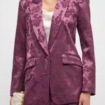 Cinq a Sept Faye Floral Jacquard Blazer In Dark Fig 6 Purple Photo 0