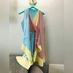 Colorful Wrap Dress/ beautiful cover up🏖️☀️ Blue Photo 6