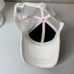 Justin Boots Wicker Woven Straw Hat Pink White Adjustable SnapBack Women’s Cap Photo 5