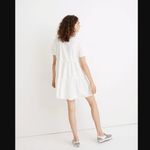Madewell  White Button-Front Short-Sleeve Tiered Mini Dress XS Photo 2