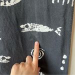 Cotton Fields Mac Black Fish Stencil Print Maxi‎ Sleeveless Dress lagenlook Art Size L Photo 10