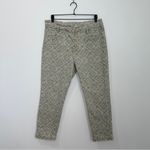 Anthropologie Pilcro Ultra High Rise Slim Utility Jeans Neutral Floral Size 32 Photo 1